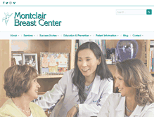 Tablet Screenshot of montclairbreastcenter.com